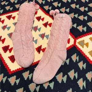 UGG Pom Pom Fleece Lined Crew Socks